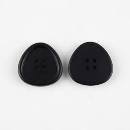 Цена за 3 шт. Набор пластиковых пуговиц, 4 прокола, d=25 мм, 5 шт., чёрный