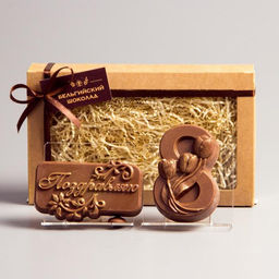 Бельгийский шоколад, 2 в 1 Поздравляю + Восьмёрка и тюльпаны, 160 г