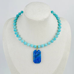 Колье из Амазонита и Лазурита