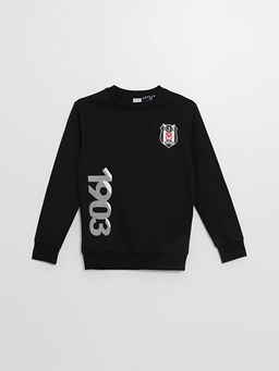 Be?ikta? Bask?l? Erkek ?ocuk Sweatshirt