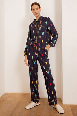 Рубашка 56419 Темно-синий мороженое