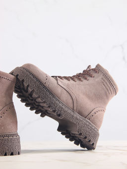 Ботинки 319.22511br.Капучино замша/шерсть