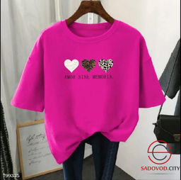 Футболка женская с рисунком (сердца)