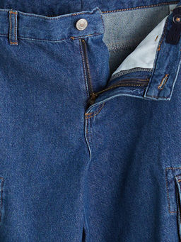 Loose Fit Erkek ?ocuk Kargo Jean Pantolon