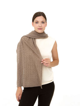 Палантин из кашемира UL капучино