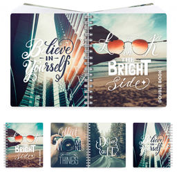 Тетрадь ДАБЛ БУК арт. 65373 ЦИТАТА ДНЯ / А5, 96 л., мягкий переплёт на гребне, полноцветная печать,