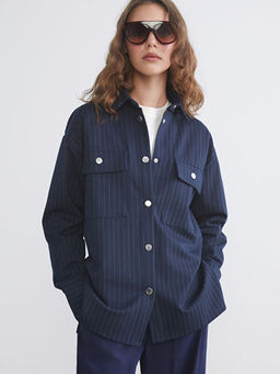 ?izgili Oversize Kad?n G?mlek Tunik