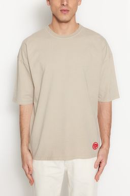 TRENDYOL MAN Premium Antrasit Oversize/Genis Kesim Soluk Efektli %100 Pamuklu T-Shirt TMNSS23TS00153 - Trendyolmilla фото 12