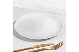 Тарелка 25,8*25,8*2 см Консонанс белая глянец