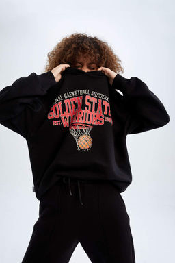 DeFactoFit НБА Голден Стэйт Уорриорз Oversize толстовка с капюшоном  фото 4