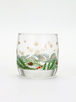 Стакан новогодний «Зимний букет», 310 мл, золотая деколь