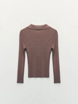 Джемпер из вискозы с отложным воротником / Zarina  фото 7