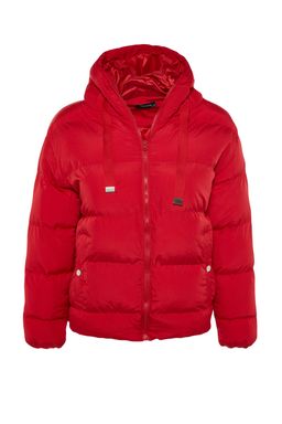 TRENDYOLMILLA Siyah Kapusonlu Su Itici Sisme Mont TWOAW21MO0022  фото 17