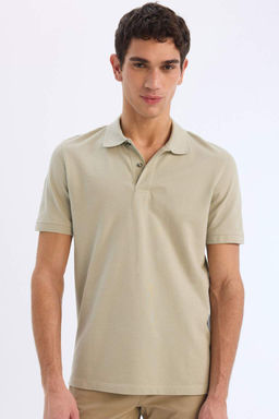 New Regular Fit K?sa Kollu Basic Duz Polo Tisort - Defacto фото 23