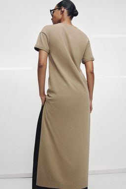 VESTIDO LARGO ABERTURA / Tostado - Zara фото 3