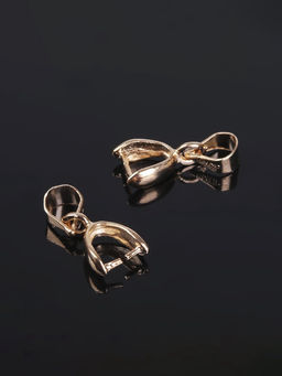 Держатель для кулона, 14?6 мм (набор 5 шт.), К214, цвет золото