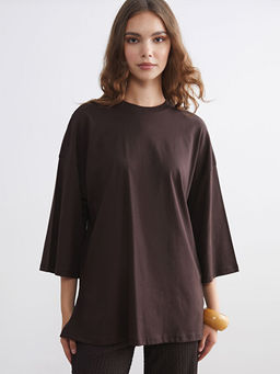 Bisiklet Yaka Kad?n Ti??rt