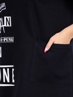 Платье "Фрида" черное, футер с лайкрой