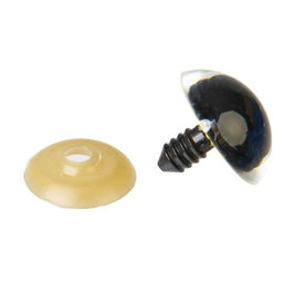 Глаза винтовые с заглушками, «Блёстки» набор 20 шт., размер 1 шт.: 2.2 см, жёлтые