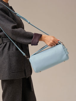 Кожаная сумка Solea DBR 31365 светло-голубой  фото 6