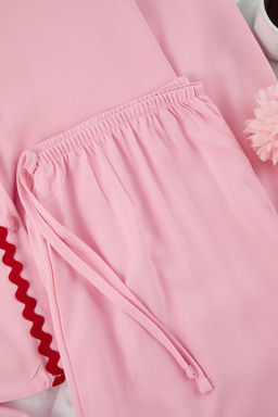 Pembe Duz Shally Dokuma Pijama Tak?m? THMAW26PT00144 - Trendyolmilla фото 7