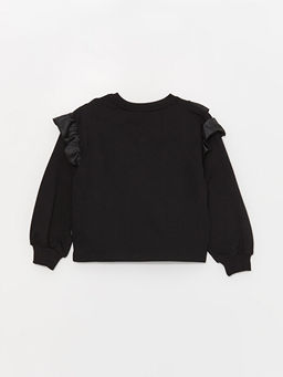Bisiklet Yaka F?rf?r Detayl? Uzun Kollu K?z ?ocuk Sweatshirt - Waikiki фото 3
