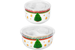 Набор 2 салатников - 500 мл 13,5*13,5*6,5 см+260 мл 10,5*10,5*6 см Новогодняя ёлка NEW BONE CHINA - Elan gallery фото 7