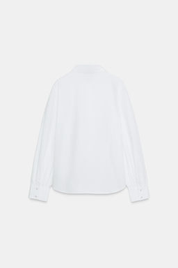 POPLIN SHIRT WITH BOW - Zara фото 7
