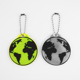 Цена за 6 шт. Светоотражающий элемент «Земля», двусторонний, 6 × 5,5 см, цвет МИКС