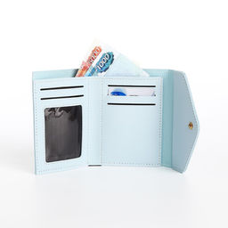 Кошелёк на кнопке, цвет голубой - Simaland фото 5