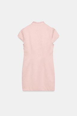 VESTIDO CORTO JACQUARD / Rosa - Zara фото 6