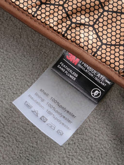 Куртка женская гибридная стёганая с капюшоном с графеновой подкладкой бежевого цвета 9622_1B