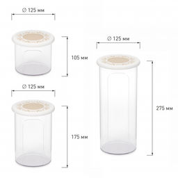 Набор банок для хранения сыпучих продуктов "Эстетика" круглые (бело-бежевый) М8748 ,,