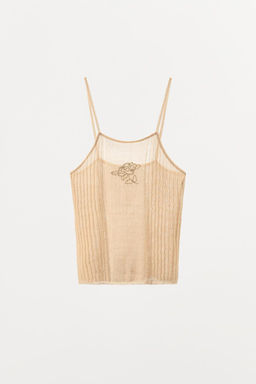 FLORAL EMBROIDERED KNITTED TOP - Zara фото 4