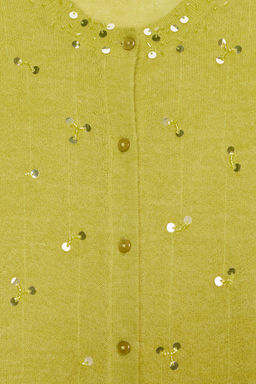 CHAQUETA PUNTO LENTEJUELAS / Verde manzana - Zara фото 3