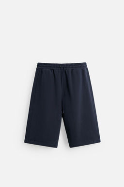 OVERSIZED FIT NY EMBROIDERED JOGGER BERMUDA SHORTS - Zara фото 6