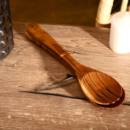 Кухонный набор «Вилка, ложка», 30 см, тиковое дерево