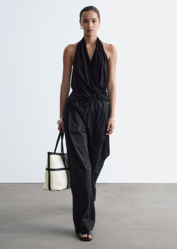 Top drapeado de cuello halter - H&m фото 4