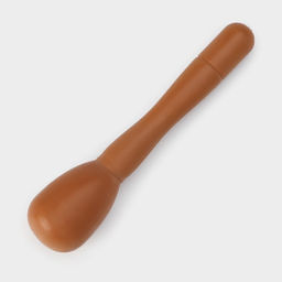 Ступка с пестиком Доляна «Кирпичный камень», 250 мл, 10.5×20 см, коричневая