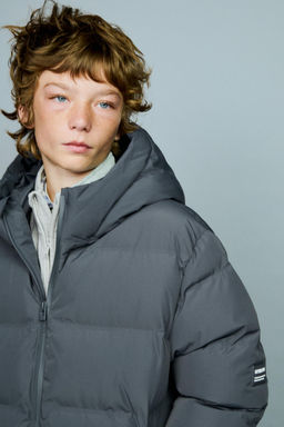 ABRIGO ACOLCHADO ETIQUETA WATER REPELLENT / Gris - Zara фото 12