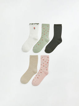 ?i?ekli Kad?n Soket ?orap 5li