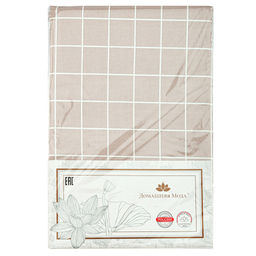 Скатерть 145х145см Сардиния клетка, длина стола до 110см, на 4 персоны, рогожка, хлопок Премиум 186г/м2, упаковка классическая 28х41см, Домашняя мода (Россия)  фото 3