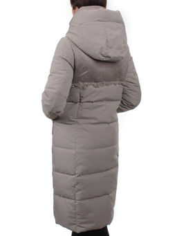 23-636 GRAY/BEIGE Пальто зимнее женское (холлоффайбер 150 гр., искусственная дубленка) - Fashion фото 6