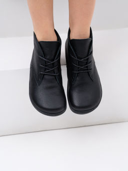 Ботинки женские демисезонные 208.NATAbl.Черный флоттер/Байка