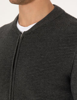 A__k Gri Melanj Slim Fit Fermuarl_ Triko H_rka - Pierre cardin фото 7