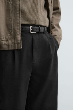 RELAXED FIT COTTON - LINEN TROUSERS - Zara фото 4