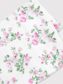 Цена за 5 пар! Носки женские укороченные белые с рисунком роз - Mark formelle фото 4