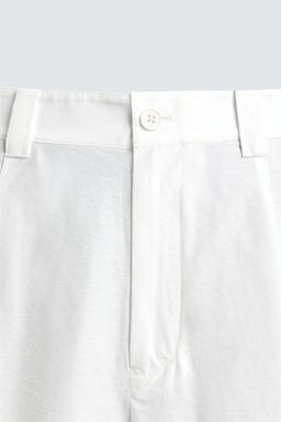 PANTAL?N WIDE FIT PLIEGUES / Blanco - Zara фото 9