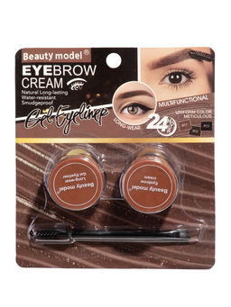 Beauty model Набор 2 в 1 подводка для глаз и тени для бровей водостойкие, тон 01