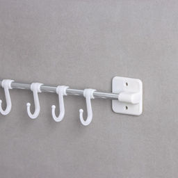Держатель для полотенец в ванную, 8 крючков, 45 см, белый - Simaland фото 3